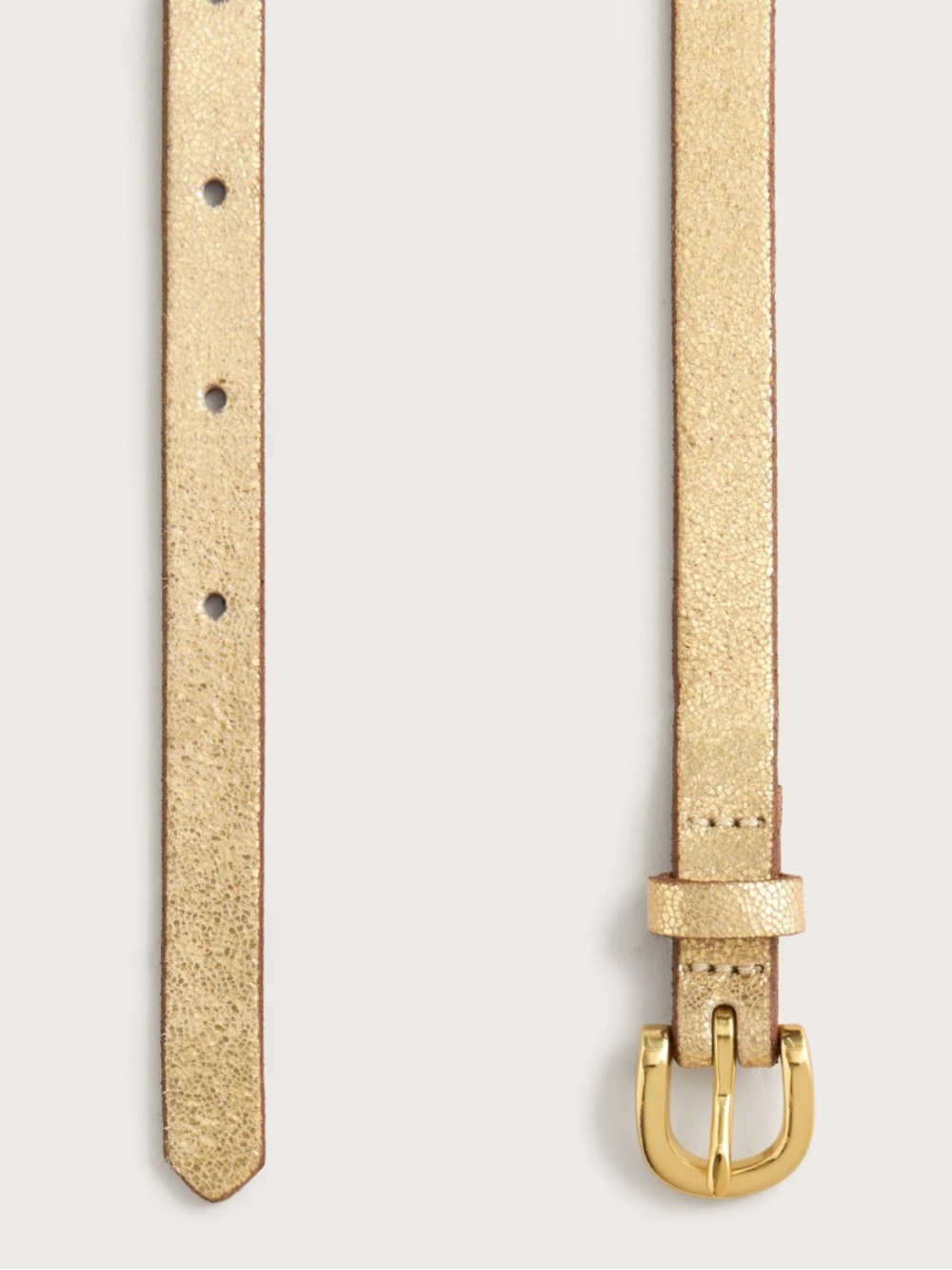 J.Crew Skinny metallic Italian leather belt Small - Picture 3 of 4